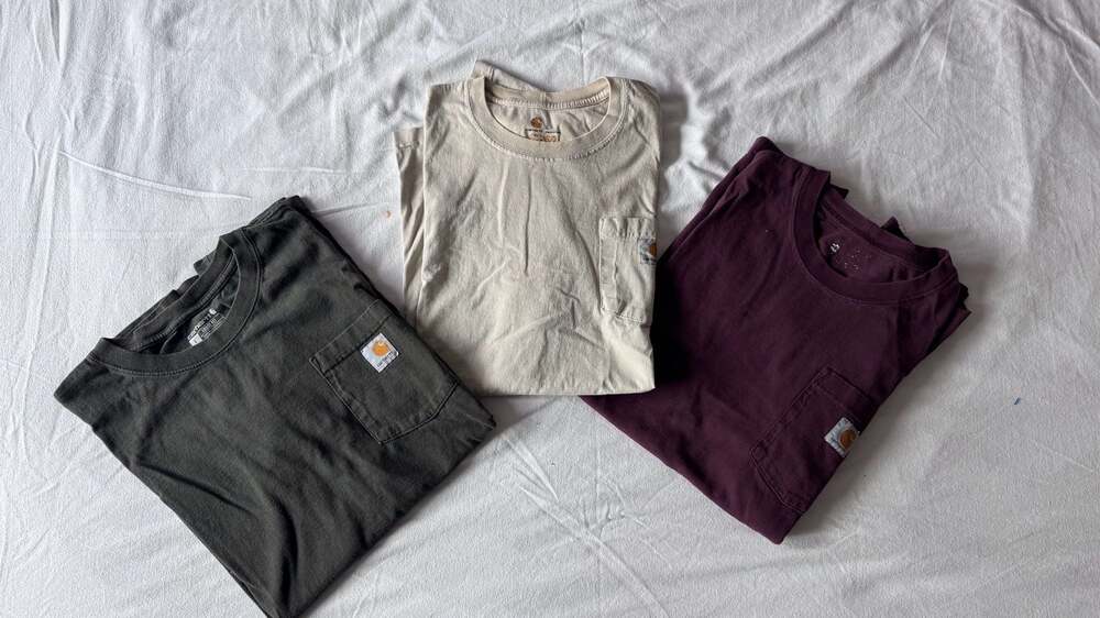 Lot of 3 Carhartt K87 Loose Fit Workwear Pocket T-Shirts Size L